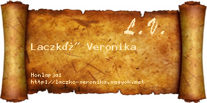Laczkó Veronika névjegykártya
